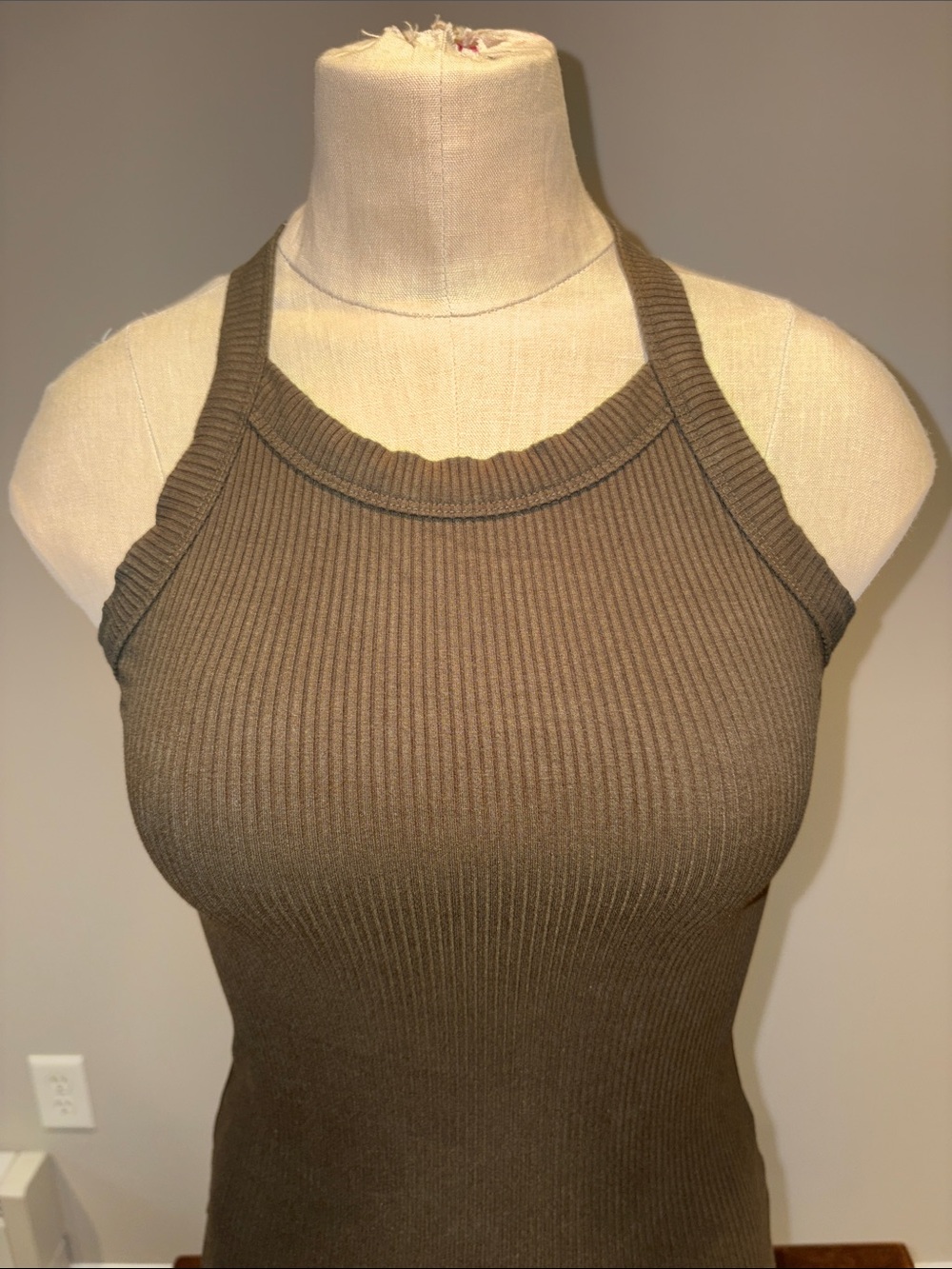 LOFT Ribbed Halter Racerback Bodysuit Size XS - Picture 2 of 10